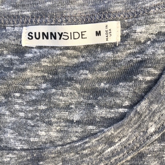 Cold shoulder gray tee with blue La Vie En Rose - Picture 2 of 4